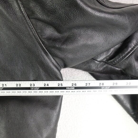 Ciro Citterio Leather Jacket Mens Extra Large Black Button Up Lined Vintage 80s - Picture 6 of 9